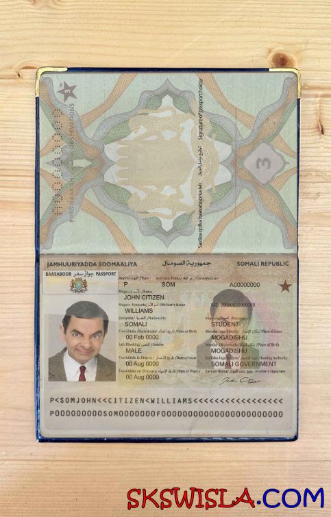 Somalia zdjęcie do paszportu pliki PSD, skan i fotografowany obraz